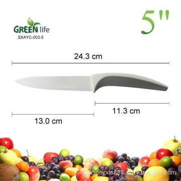 2015 hot sale 1-Piece 5 inch ceramic utility knife with soft ABS handle